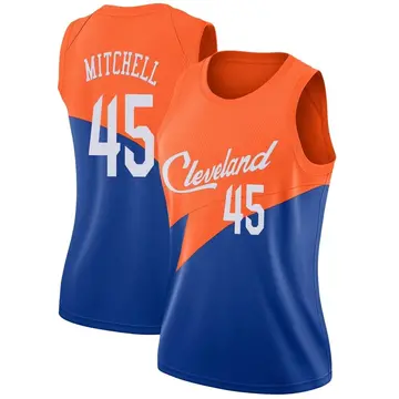 Cleveland Cavaliers Donovan Mitchell 2018/19 Jersey - City Edition - Women's Swingman Blue