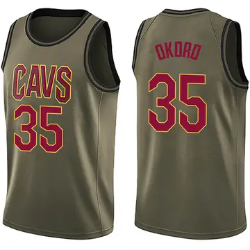 Cleveland Cavaliers Isaac Okoro Salute to Service Jersey - Youth Swingman Green