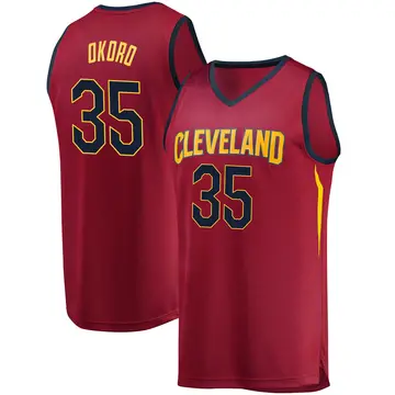 Cleveland Cavaliers Isaac Okoro Wine Jersey - Iconic Edition - Men's Fast Break