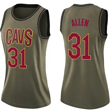 Cleveland Cavaliers Jarrett Allen Salute to Service Jersey - Women's Swingman Green