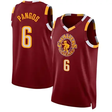 Cleveland Cavaliers Kevin Pangos Wine 2021/22 City Edition Jersey - Youth Swingman