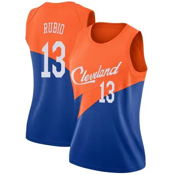 Cleveland Cavaliers Ricky Rubio 2018/19 Jersey - City Edition - Women's Swingman Blue